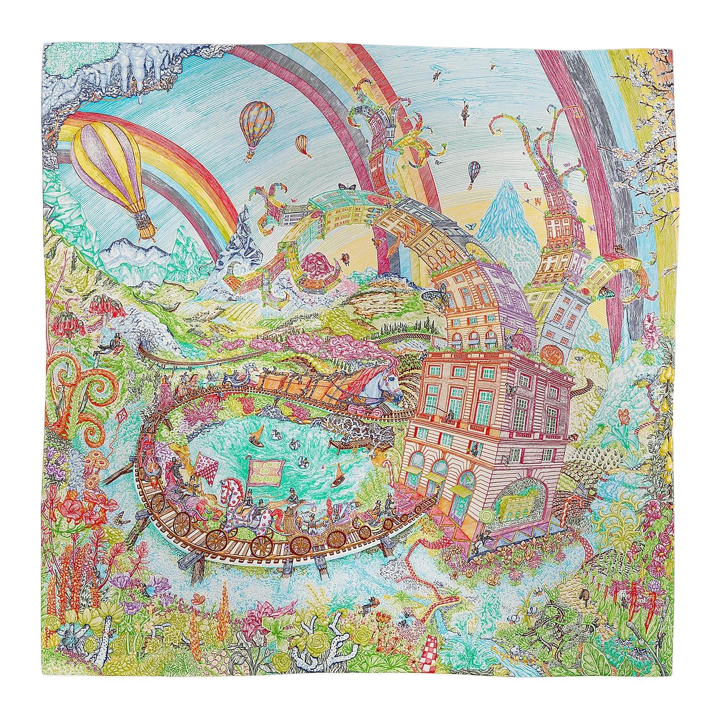 (Women) HERMES  Silk Scarf - Multicolor Pattern and Logo Design H004147S 01 圖 2