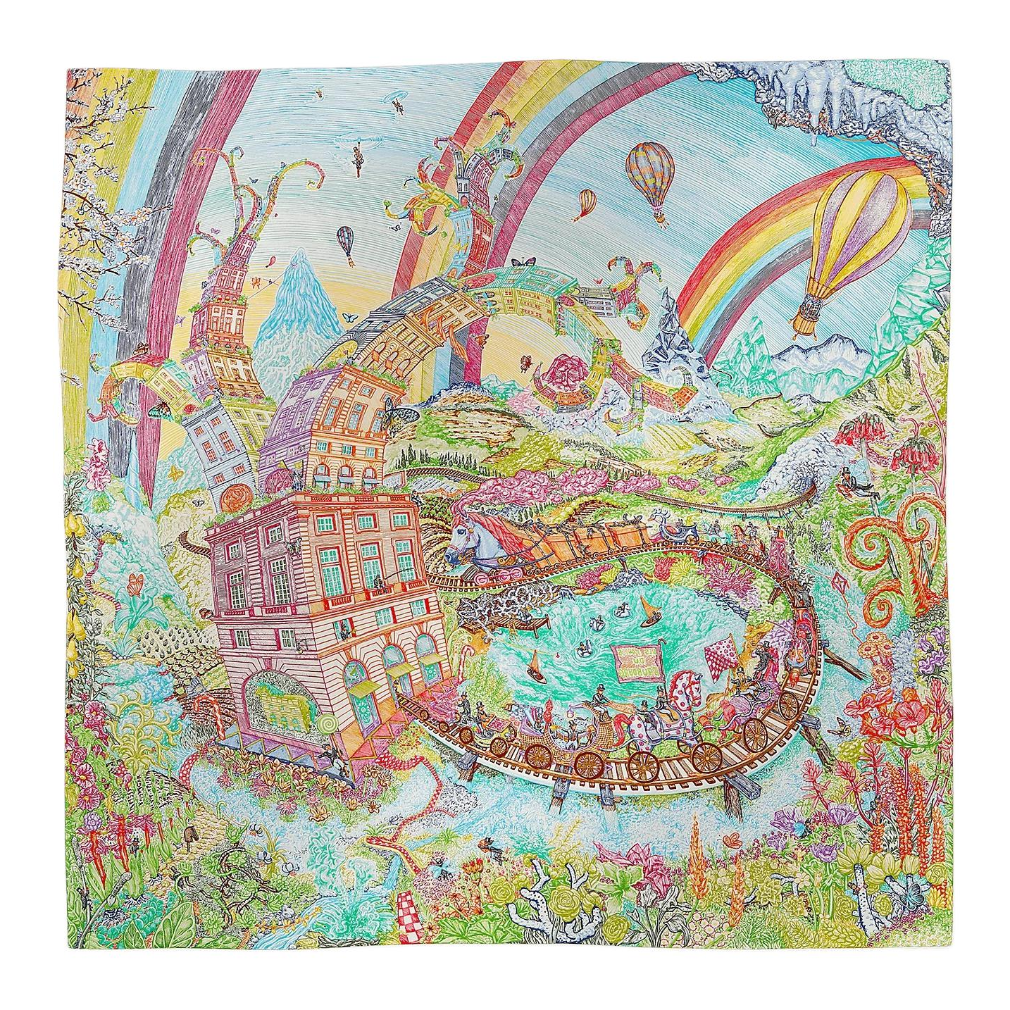 (Women) HERMES  Silk Scarf - Multicolor Pattern and Logo Design H004147S 01 圖 3