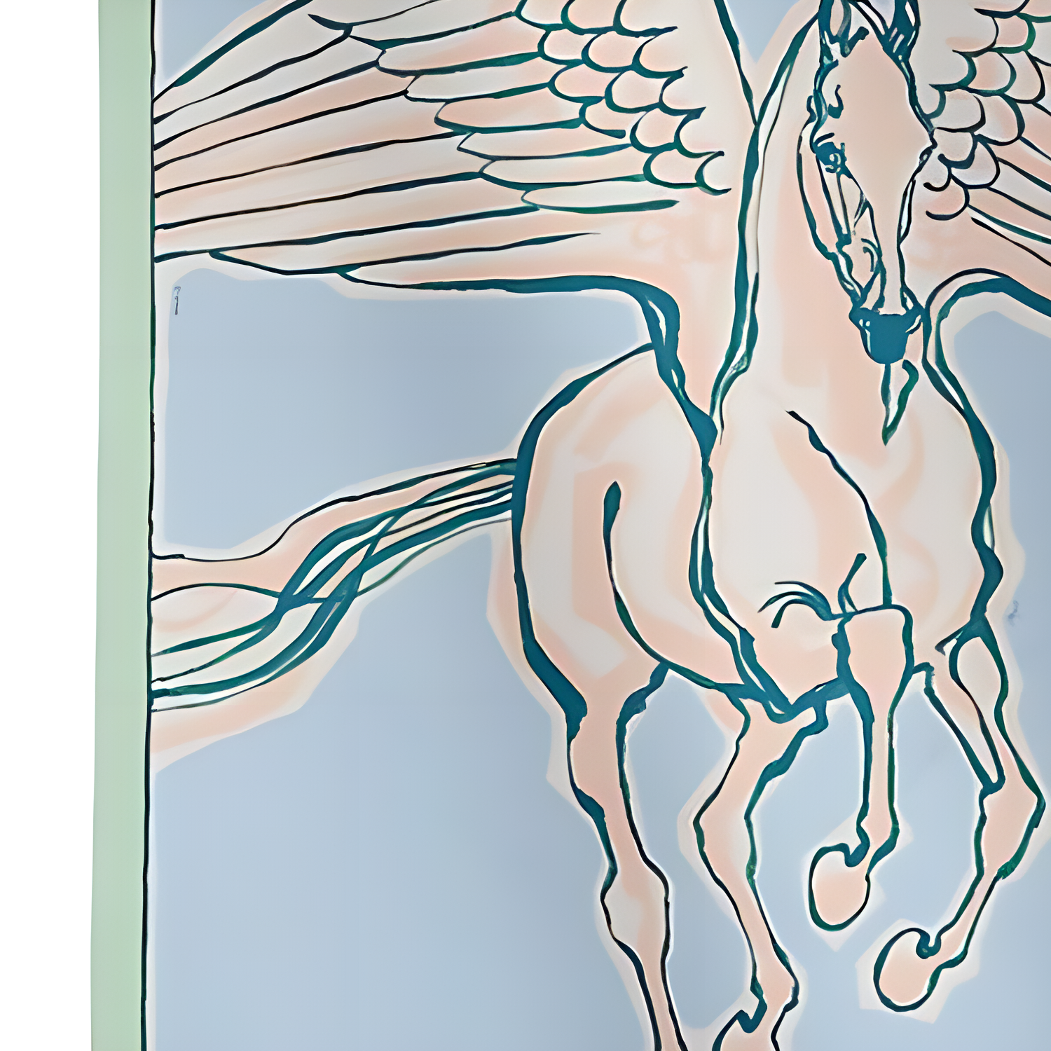 (Women) HERMES  Silk Scarf "Freedom Pegasus" Design in Aqua Green H003802S06 圖 3