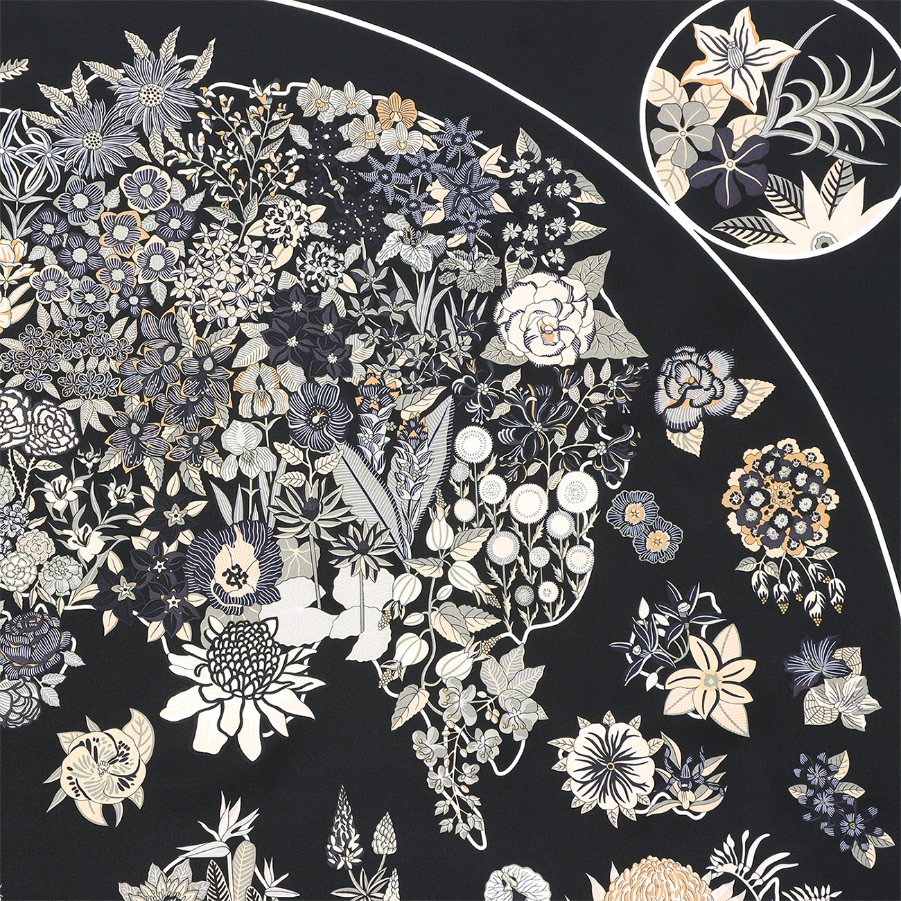 (Women) HERMES  Silk Scarf Black with Patterned Print. H003965S 13 圖 5