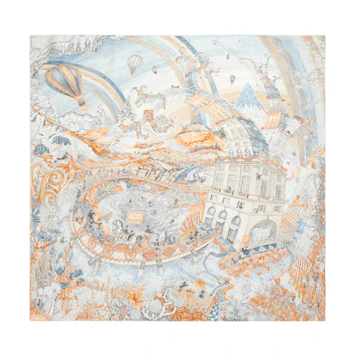 (Women) HERMES Silk Scarf Multi-color Dream Fables Print H004147S 04