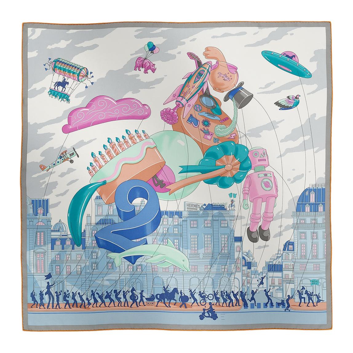 (Women) HERMES  Silk Scarf Pattern Print Multicolor H004150S 06 圖 2