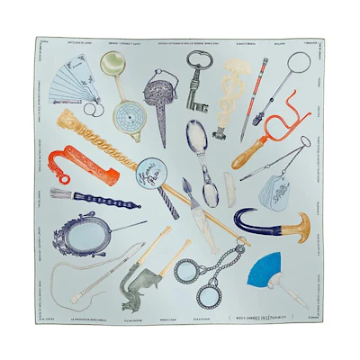 (Women) HERMES Silk Scarf Shadow Series Sky Blue H004149Sv02