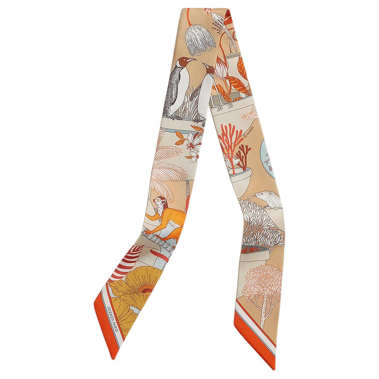 (Women) HERMES  Silk Scarf with Animal Prints - Multicolor. H064094S 06