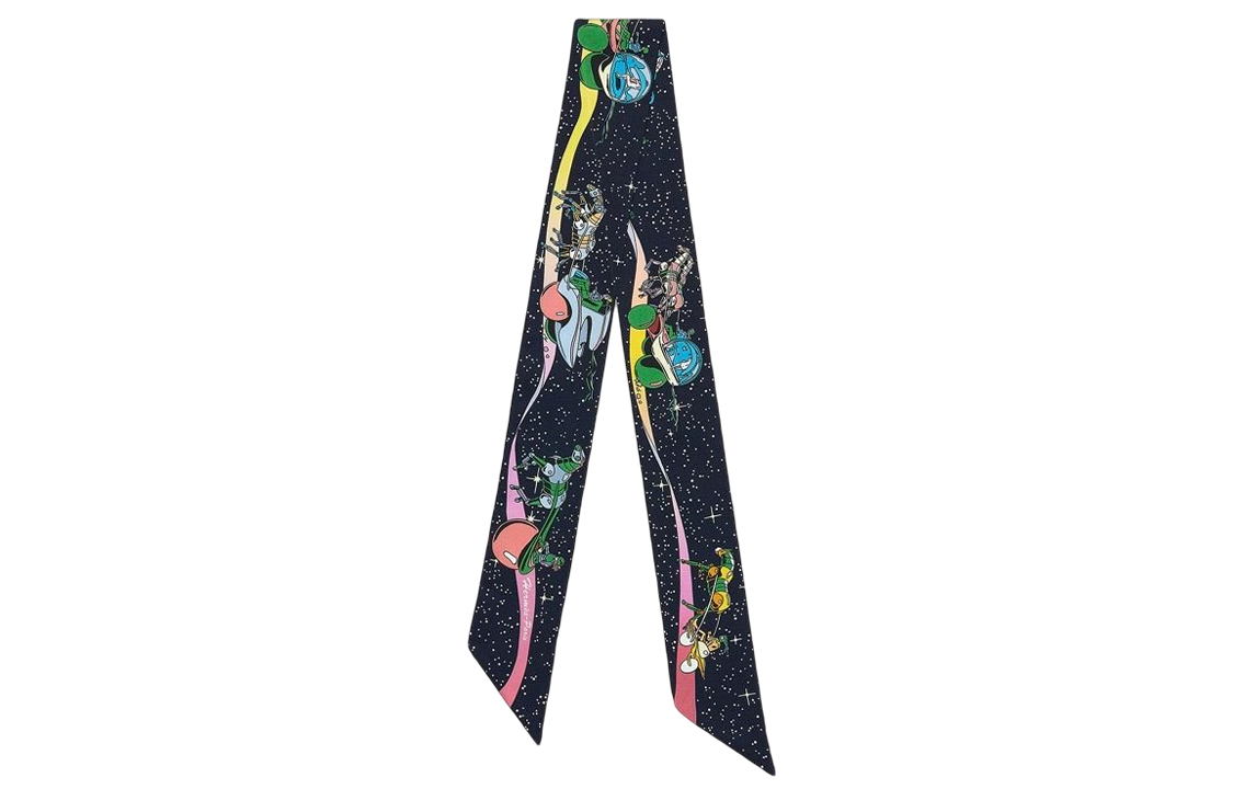 (Women) HERMES  Silk Scarf with Space Print Design H063573S-05