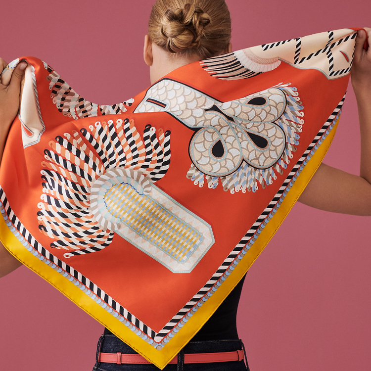 (Women) HERMES  Silk Scarf with Twill Pattern Multicolor. H903983S 05 圖 5