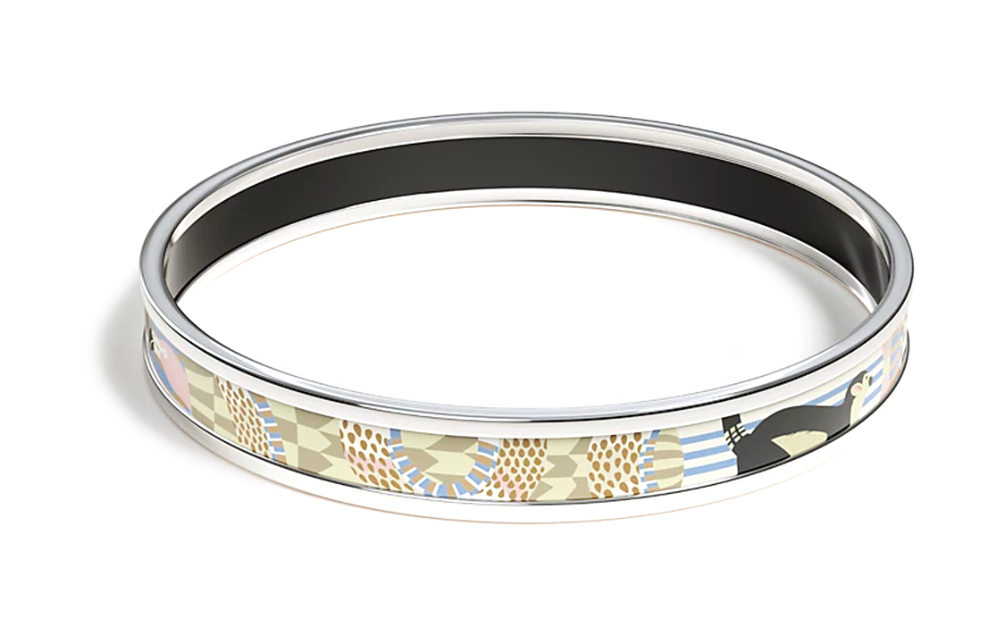 Lookbook (W) HERMES Gelang Perak Bersadur Palladium dengan Reka Bentuk Haiwan H210004FPF365