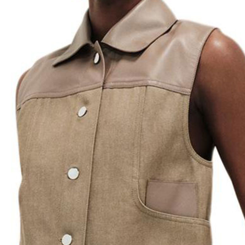 Details for (Women) HERMES  Sleeveless Cotton Jacket in Teal Green. H5E0253DHCN