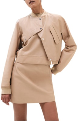 (Women) HERMES Solid Beige Button-Up Crewneck Jacket. H5E1216DLD1-36 Lookbook (Women) HERMES Solid Beige Button-Up Crewneck Jacket. H5E1216DLD1-36