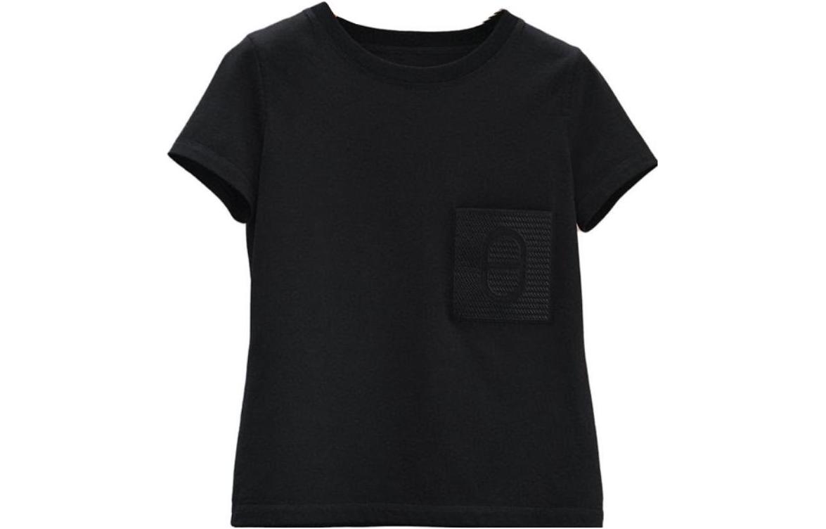 (Women) HERMES  Solid Color Casual Crewneck Short Sleeve T-Shirt. H1H4600D202 圖 2