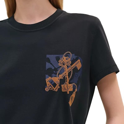 (Women) HERMES Solid Color Crew Neck Printed Short Sleeve Regular T-Shirt. H5E4634DA5H Shop (Women) HERMES Solid Color Crew Neck Printed Short Sleeve Regular T-Shirt. H5E4634DA5H