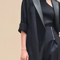 Sizing (W) HERMES 素色長袖大衣 黑藍 中長款寬鬆版型 H4E0189DL5H
