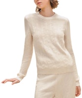 (Women) HERMES Solid Color Ribbed Knit Long-Sleeve Crewneck Sweater H4E2610D3A3 (Women) HERMES Solid Color Ribbed Knit Long-Sleeve Crewneck Sweater H4E2610D3A3