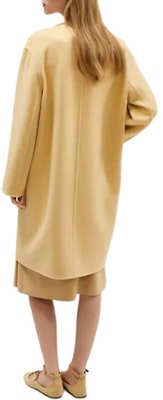 (Women) HERMES Solid Color Single-Breasted Coat in Yellow H4H0103DBDG Shop (Women) HERMES Solid Color Single-Breasted Coat in Yellow H4H0103DBDG