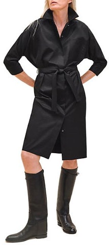 women-hermes-solid-color-tie-collar-3-4-sleeve-dress-h4-e0501-dv-02