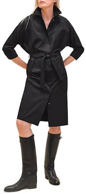 (W) HERMES Gaun Solid Color dengan Kerah Dasi Lengan 3/4. H4E0501DV02 Details for (W) HERMES Gaun Solid Color dengan Kerah Dasi Lengan 3/4. H4E0501DV02