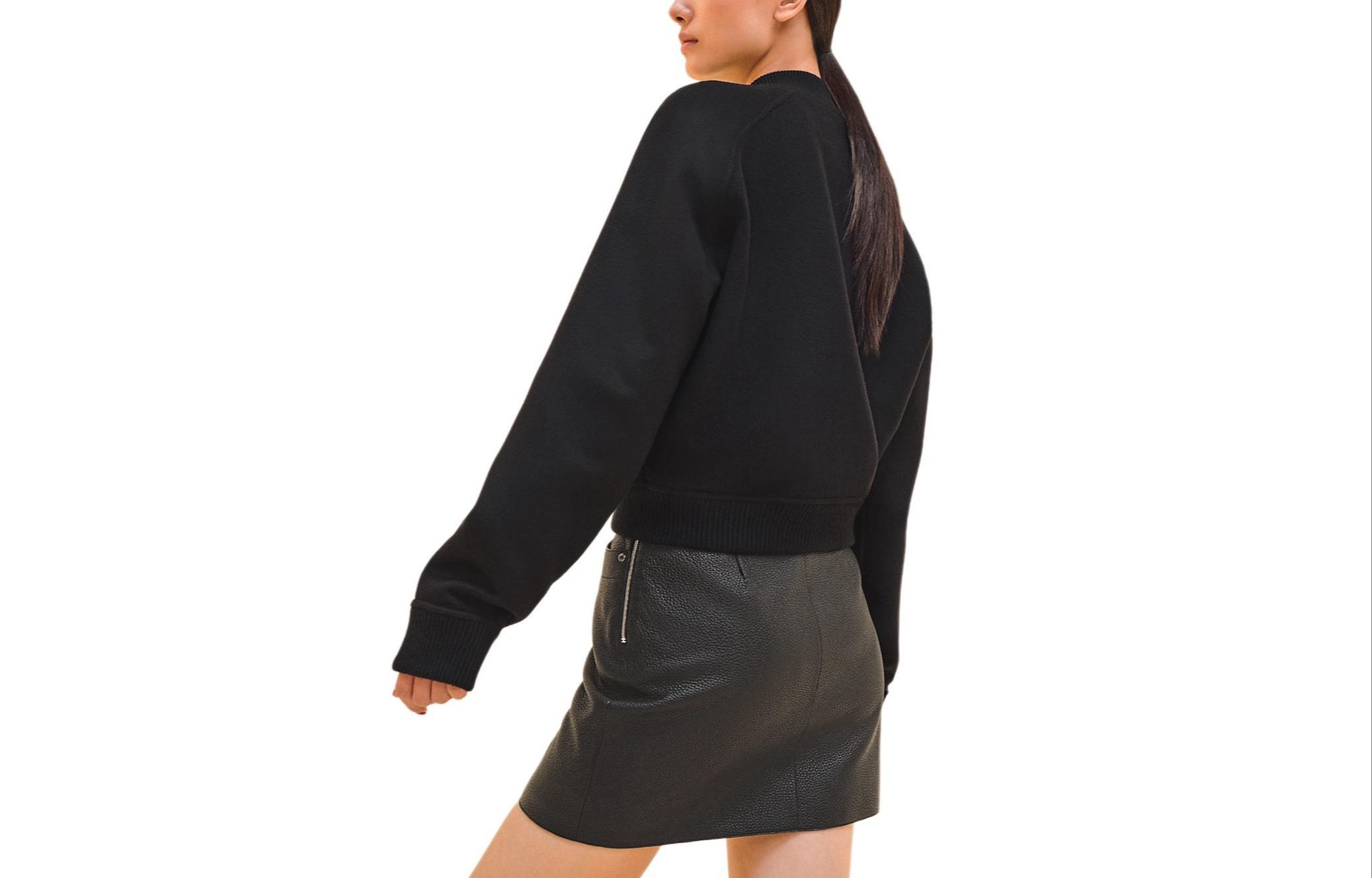 Lookbook (W) HERMES 純色拉鍊針織外套 黑色 H4E0241DC02