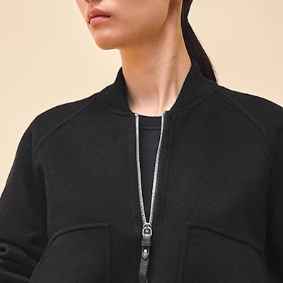 (W) HERMES 純色拉鍊針織外套 黑色 H4E0241DC02 Details for (W) HERMES 純色拉鍊針織外套 黑色 H4E0241DC02