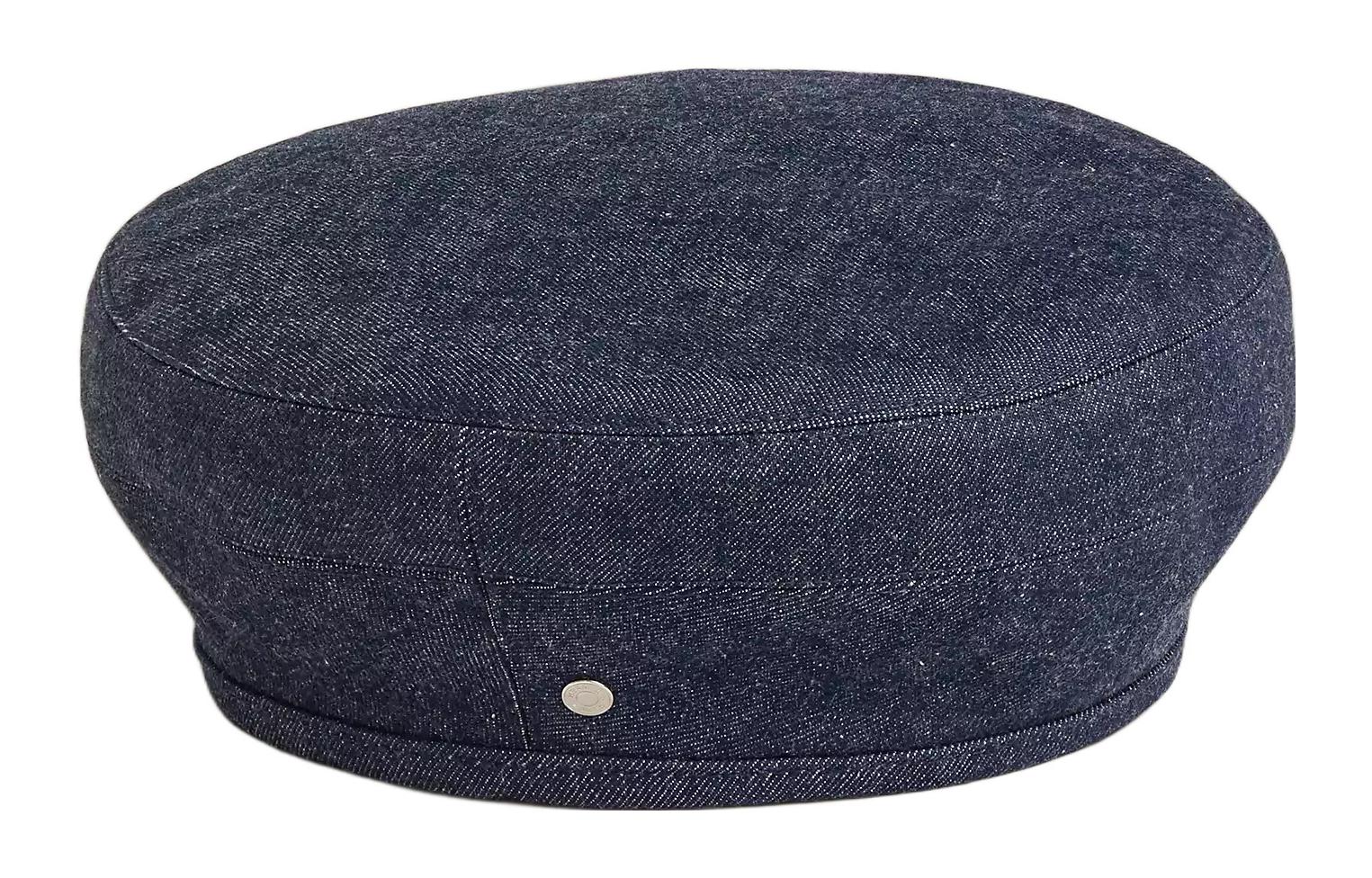 Order (Women) HERMES  Solid Denim Cotton Beret Hat H22107N-6058