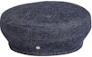 Order (Women) HERMES Solid Denim Cotton Beret Hat H22107N-6058