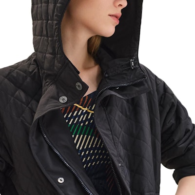 (Women) HERMES Solid Quilted Long Sleeve Zip-Up Hoodie Jacket - Black H5E0161DK5H Shop (Women) HERMES Solid Quilted Long Sleeve Zip-Up Hoodie Jacket - Black H5E0161DK5H