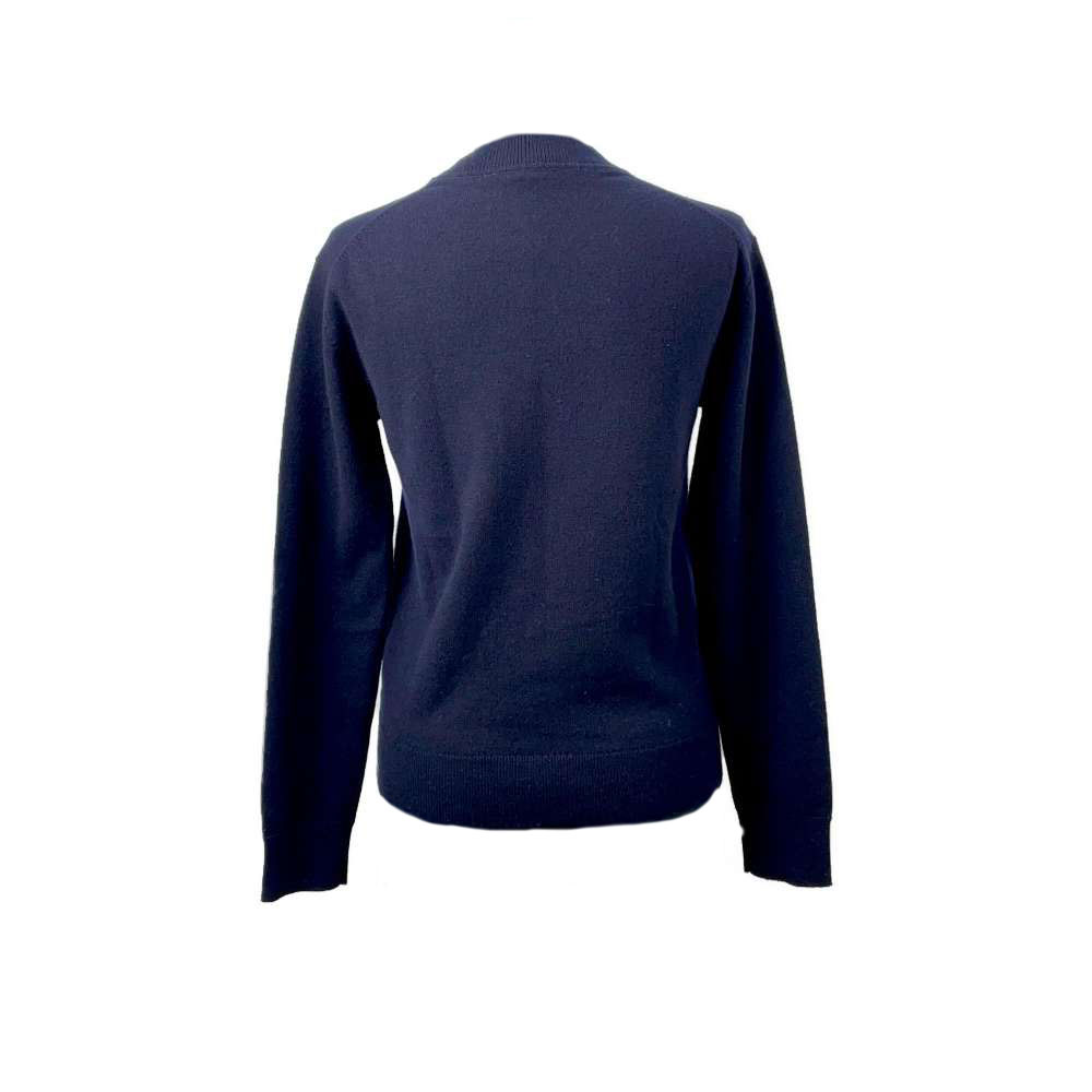 Lookbook (Women) HERMES  Solid Ribbed Cashmere Crewneck Sweater Purple. H4H2602D13D