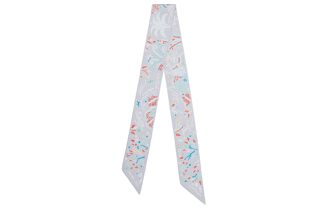 (Women) HERMES  Spring Island Twilly Scarf Multicolor Silk Accessory H063755S-02 圖 2