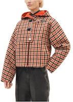(Women) HERMES SS23 Plaid Hooded Cropped Coat Multicolor. H3H0145DE5P (Women) HERMES SS23 Plaid Hooded Cropped Coat Multicolor. H3H0145DE5P
