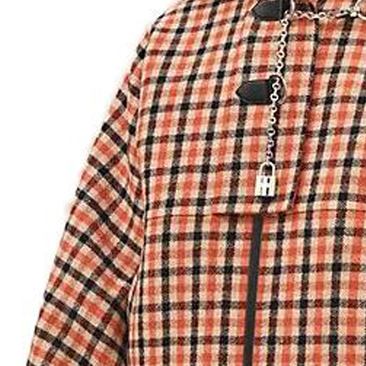 Details for (Women) HERMES  SS23 Plaid Hooded Cropped Coat Multicolor. H3H0145DE5P