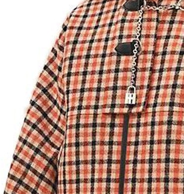 (Women) HERMES SS23 Plaid Hooded Cropped Coat Multicolor. H3H0145DE5P Details for (Women) HERMES SS23 Plaid Hooded Cropped Coat Multicolor. H3H0145DE5P