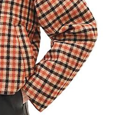 (Women) HERMES SS23 Plaid Hooded Cropped Coat Multicolor. H3H0145DE5P Cheap (Women) HERMES SS23 Plaid Hooded Cropped Coat Multicolor. H3H0145DE5P
