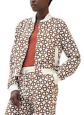 (W) HERMES SS24 Chaqueta Marrón Castaño con Cremallera y Logo Manga Larga. H4E4220DD1W Buy (W) HERMES SS24 Chaqueta Marrón Castaño con Cremallera y Logo Manga Larga. H4E4220DD1W