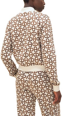 (W) HERMES SS24 Chaqueta Marrón Castaño con Cremallera y Logo Manga Larga. H4E4220DD1W Shop (W) HERMES SS24 Chaqueta Marrón Castaño con Cremallera y Logo Manga Larga. H4E4220DD1W