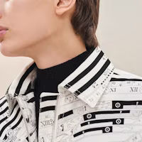 Details for (Women) HERMES Striped Print Long-Sleeve Jacket Multi-color H3H0258DU02
