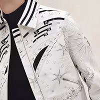 Sizing (Women) HERMES Striped Print Long-Sleeve Jacket Multi-color H3H0258DU02