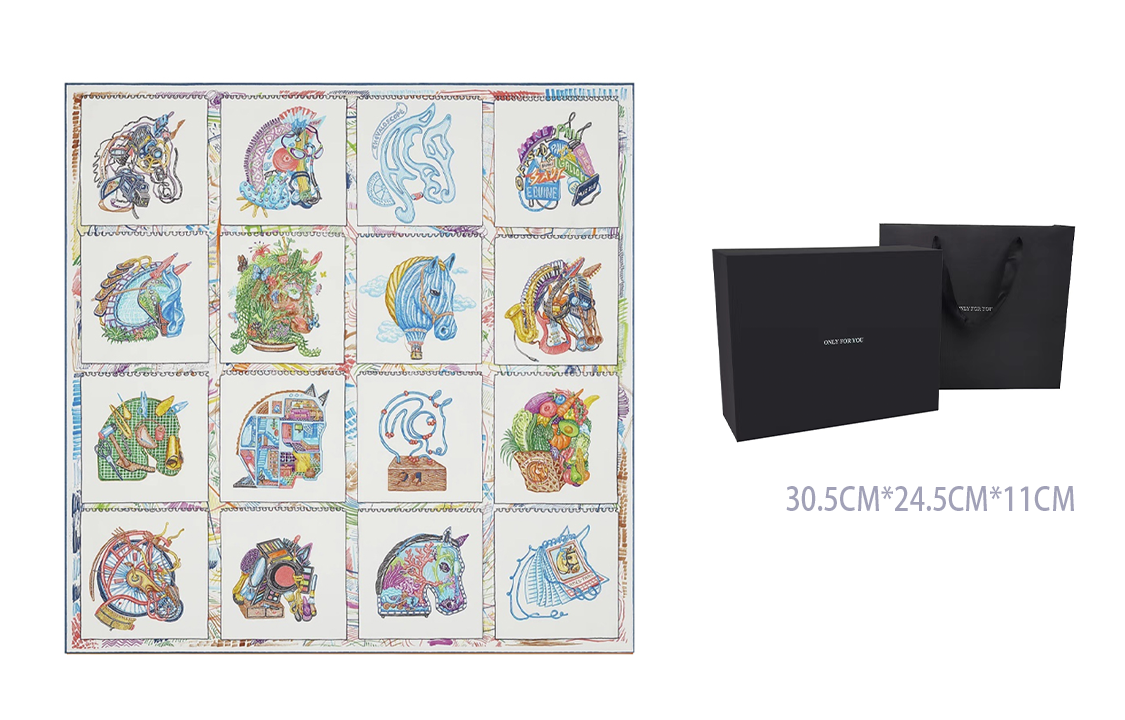 (Women) HERMES  Stylish Minimalist Horse Prism Silk Scarf. H003913S 07 圖 3