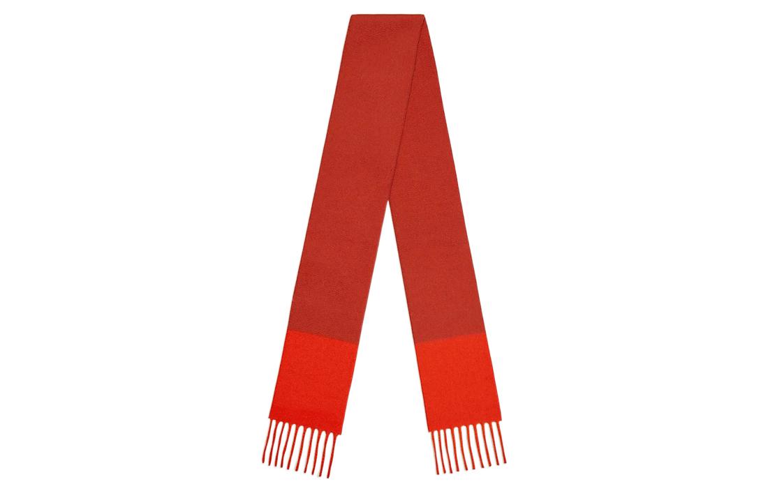 (Women) HERMES  Stylish Warm Knit Scarf with Tassels in Vermilion Red. H259097s 03 圖 2