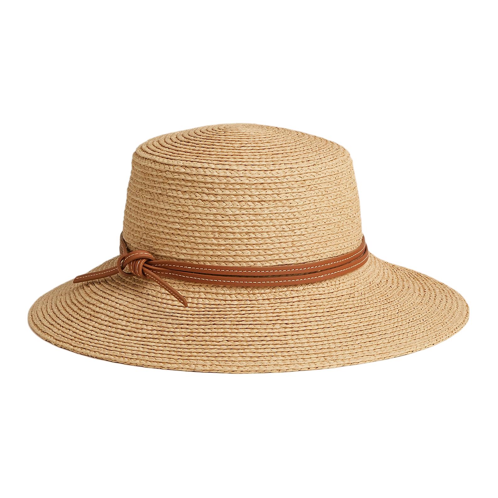 Order (Women) HERMES  Swift Calfskin Rope Raffia Hat Natural/Gold. H241063NvNG56
