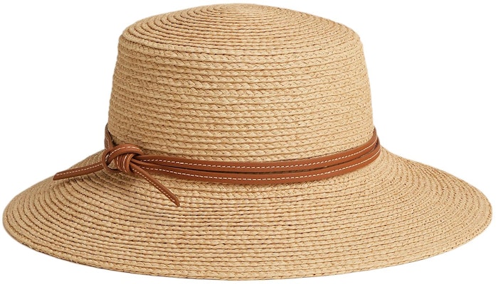 (Women) HERMES Swift Calfskin Rope Raffia Hat Natural/Gold. H241063NvNG56 Order (Women) HERMES Swift Calfskin Rope Raffia Hat Natural/Gold. H241063NvNG56