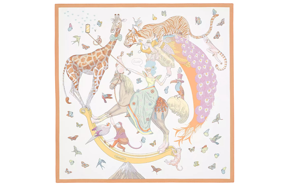 (Women) HERMES "The Story of Hermès" Dream Circus Silk Scarf for Women. H003875S-05 圖 2