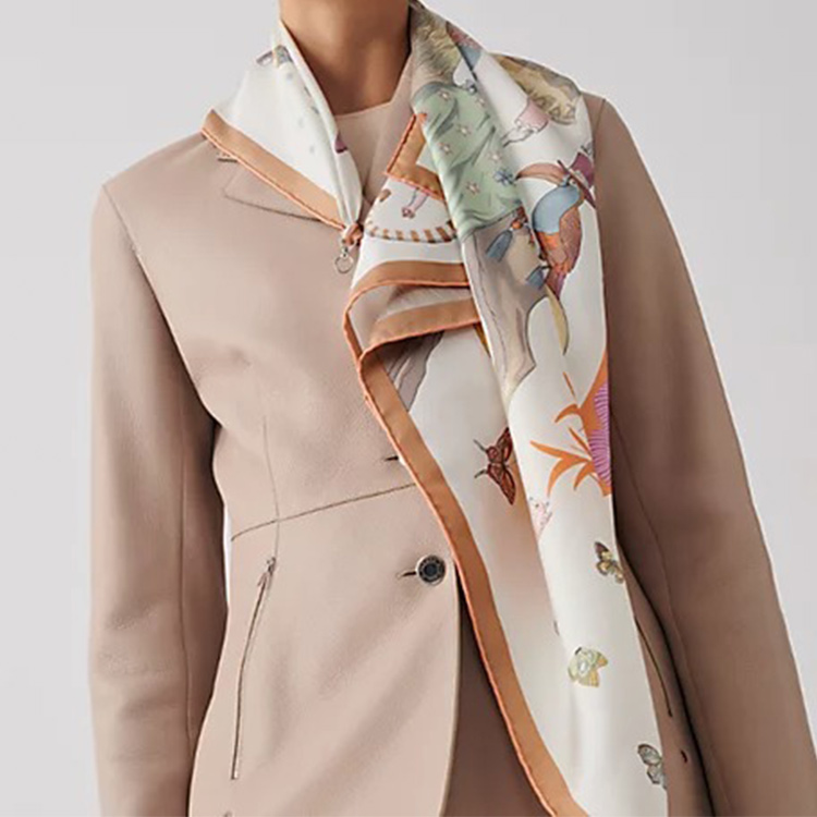 (Women) HERMES "The Story of Hermès" Dream Circus Silk Scarf for Women. H003875S-05 圖 3