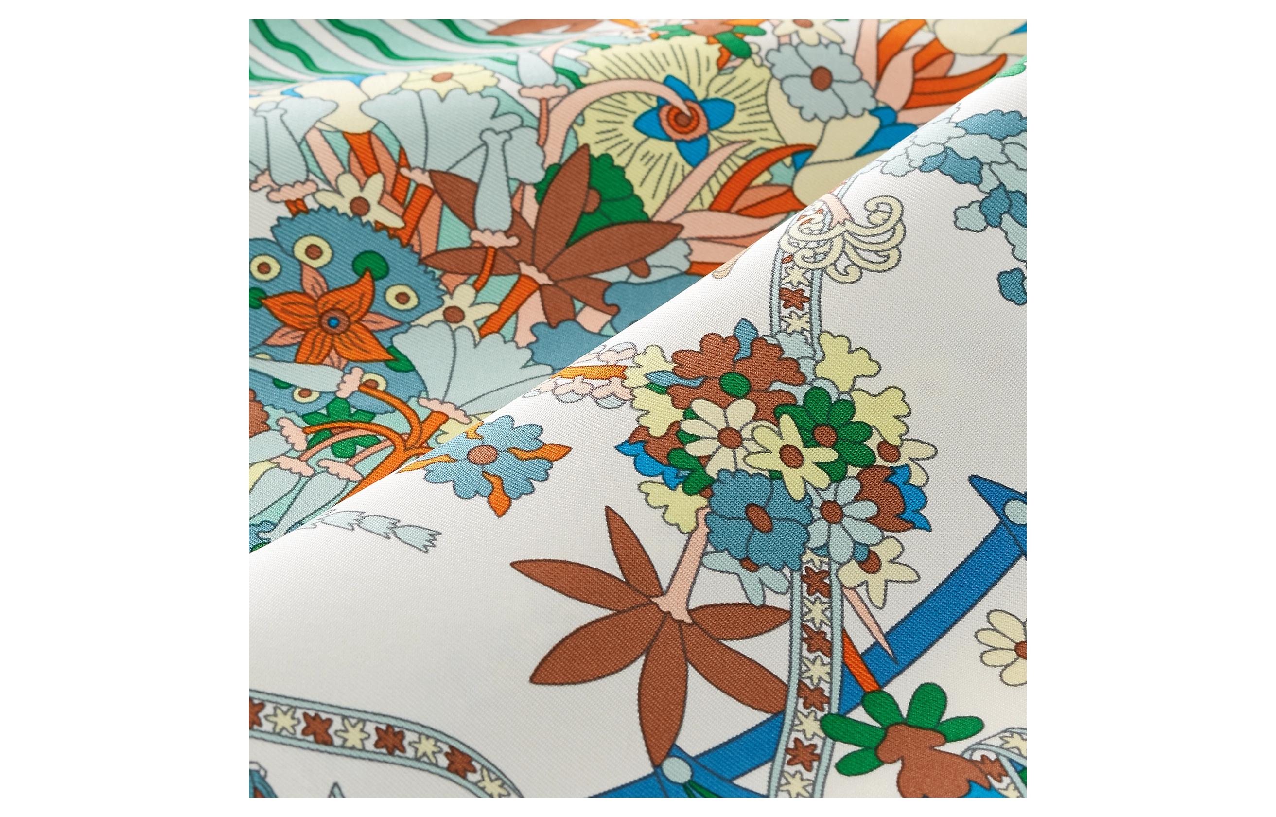 (Women) HERMES  Twill Pattern Silk Scarf Multicolor H893922S04 圖 3