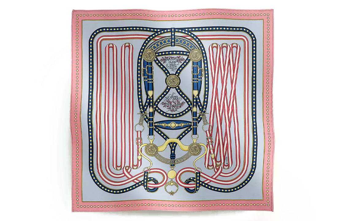 (Women) HERMES  Twill Print Silk Scarf in Pink H893778Sv03 圖 2