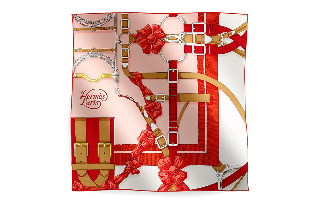 (Women) HERMES  Twilly Scarf with Interwoven Belt Design - Multicolor. H983256Sv10