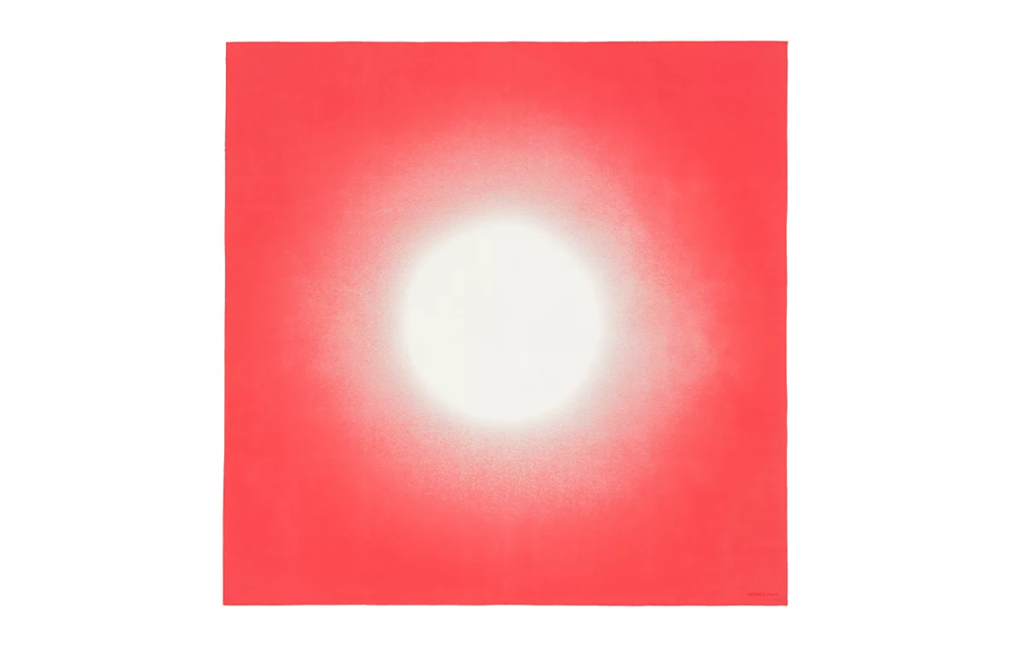 (Women) HERMES  Two-Tone Red Silk Scarf H003891S 03 圖 2