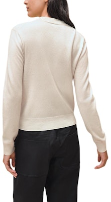(Women) HERMES White Cashmere Sweater FW24 Embroidered Crewneck Long Sleeve H4H2602D1A3 Lookbook (Women) HERMES White Cashmere Sweater FW24 Embroidered Crewneck Long Sleeve H4H2602D1A3