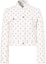 Buy (Women) HERMES White Printed Denim Jacket with Square Collar and Button Front. H4E0215D3HW