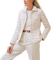 (Women) HERMES White Quilted Badge Slim Fit Long Sleeve Jacket FW24. H4H0168DRTL (Women) HERMES White Quilted Badge Slim Fit Long Sleeve Jacket FW24. H4H0168DRTL