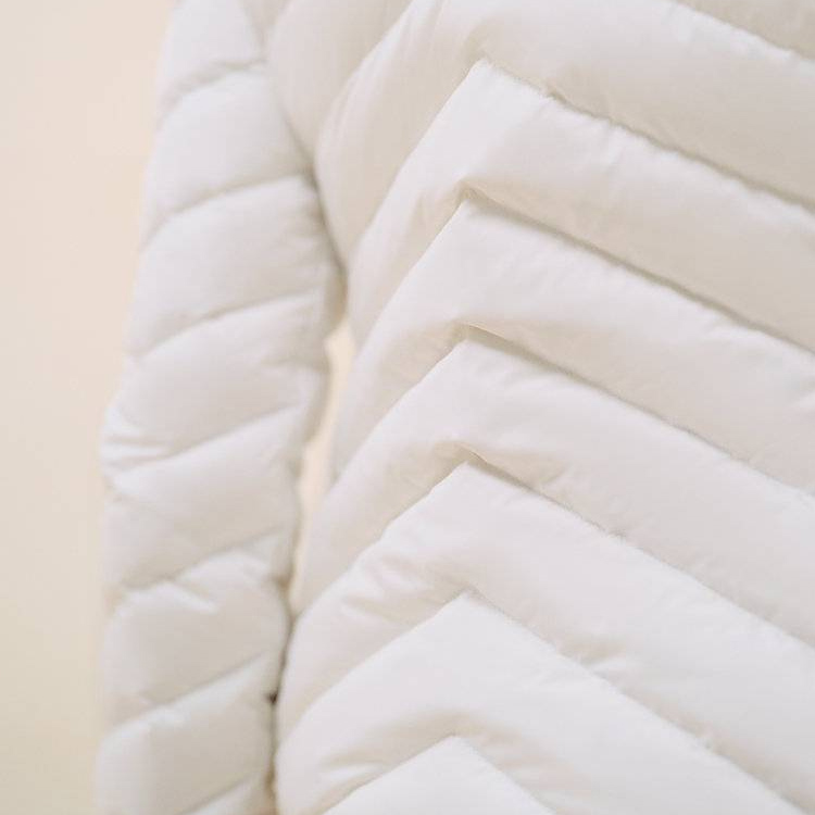 Shop (Women) HERMES  White Quilted Badge Slim Fit Long Sleeve Jacket FW24. H4H0168DRTL