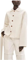 (Women) HERMES White Solid Color Single-Breasted Jacket H3H0102DAA334 (Women) HERMES White Solid Color Single-Breasted Jacket H3H0102DAA334